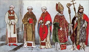 Священники, епископ, папа.
